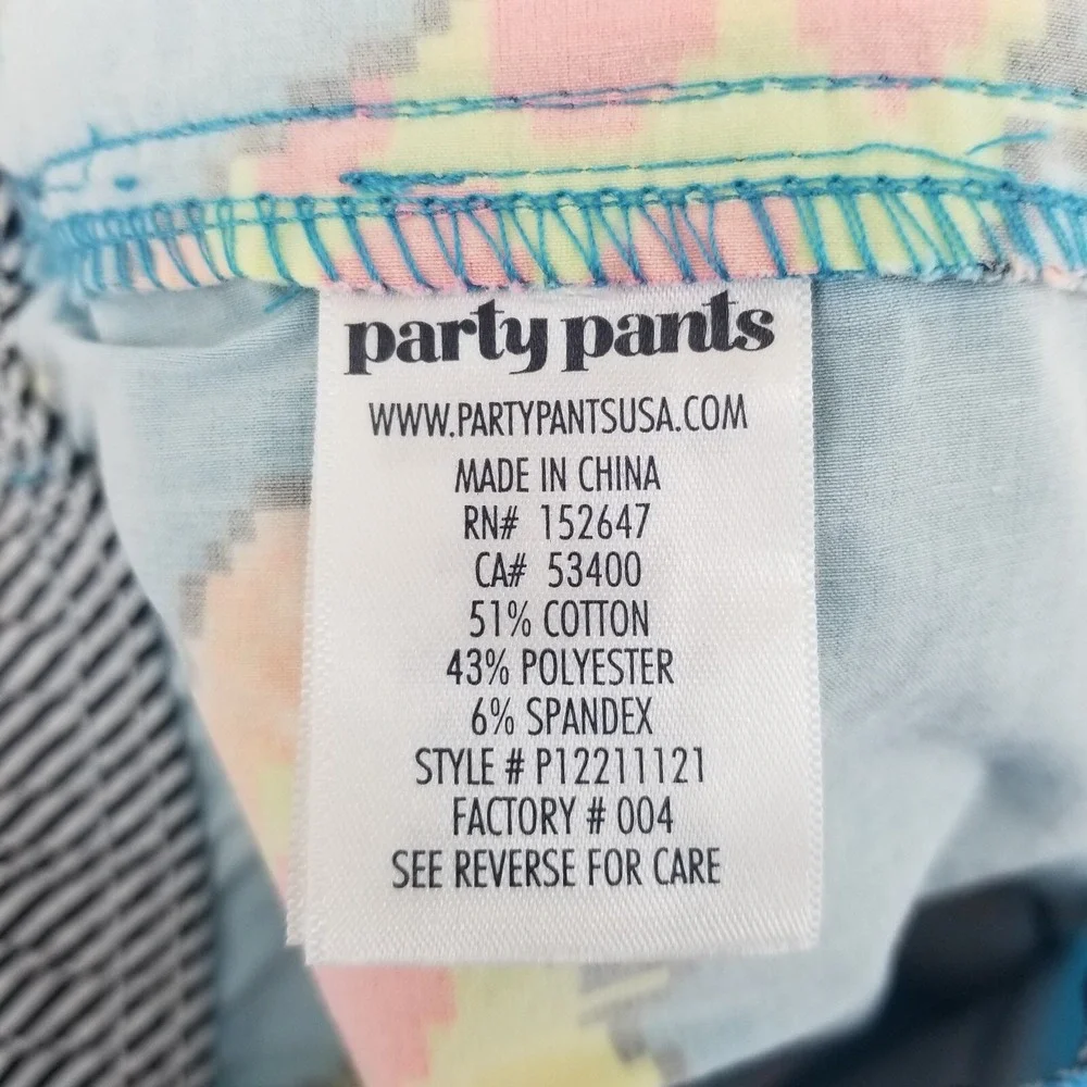Party Pants USA Men's Swim Trunks Blue Baked Short Pizza Large NWT